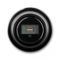 zásuvka komunikační USB DECENTO 5014K-C00420 N černá